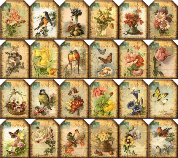 Этикетки для декупажа