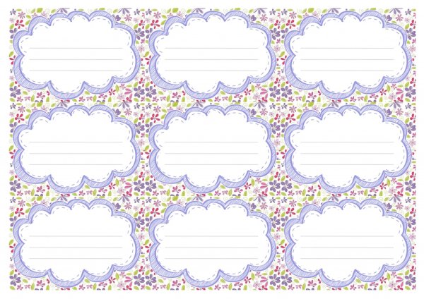 Наклейки на тетрадь для подписи