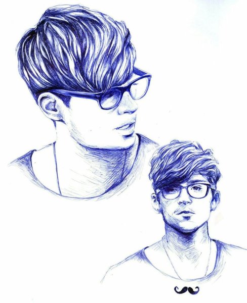 Юноша рисует