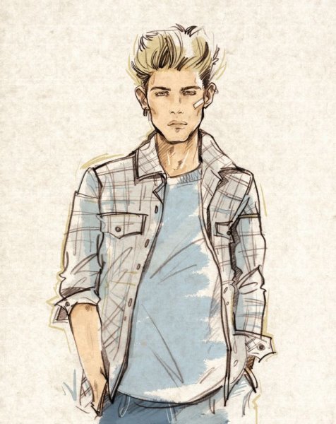 Парень в мультяшном стиле