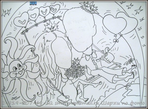 Олень фломастерами