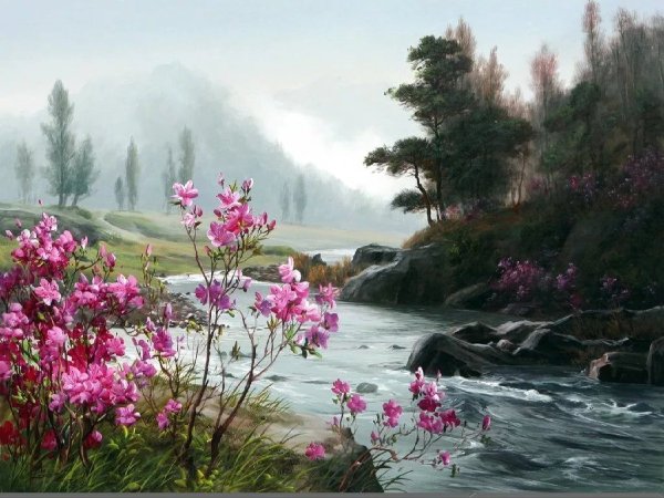 Корейский художник Kang Jung ho (강정호). Пейзажи.