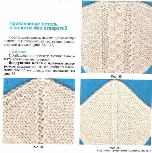 Ажурный реглан спицами снизу вверх