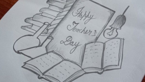 Рисунок на день учителя карандашом