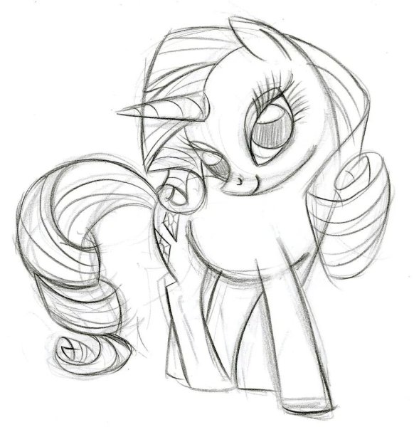 Картинки пони для срисовки карандашом