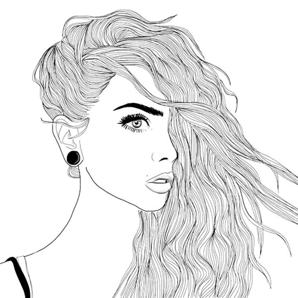 Рисунок девушки карандашом