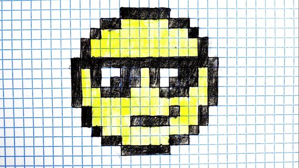 Рисунки по клеточкам смайлики
