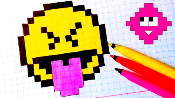 Рисование по клеточкам смайлы