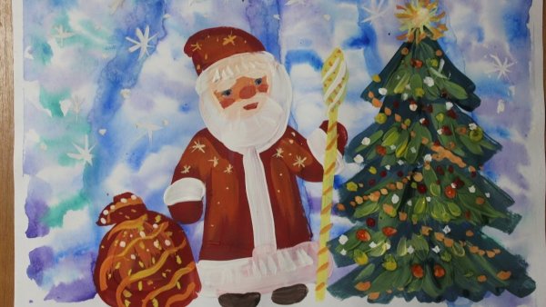 Детские рисунки Деда Мороза