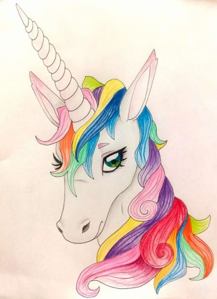 Рисунки на тему Единороги карандашом