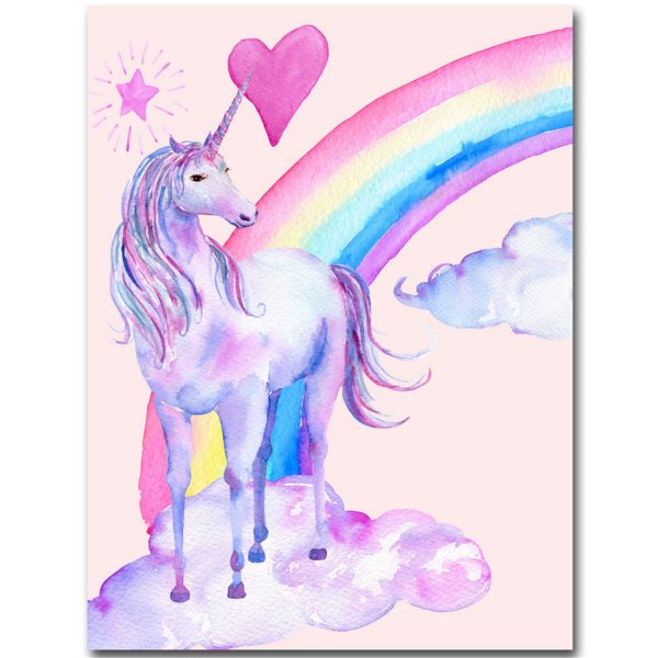 Единорог в мультяшном стиле