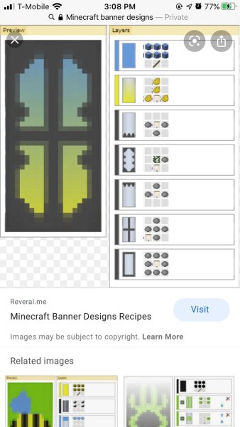 Флаг в МАЙНКРАФТЕ схемы
