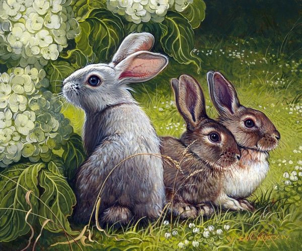 Зайчик с корзинкой