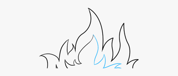 Огонь простым карандашом