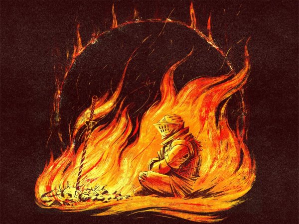 Стена огня рисунок