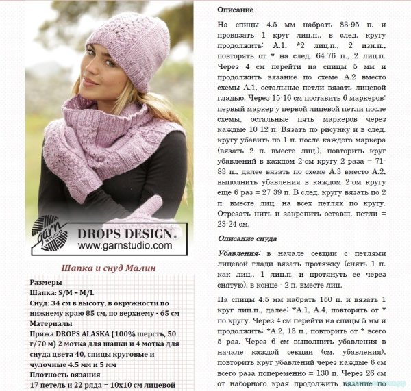 Вязаные шапки бини спицами для женщин схемы и описание