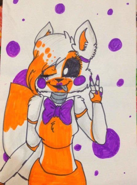 Картинки для срисовки АНИМАТРОНИКОВ страшных цветные Мангл