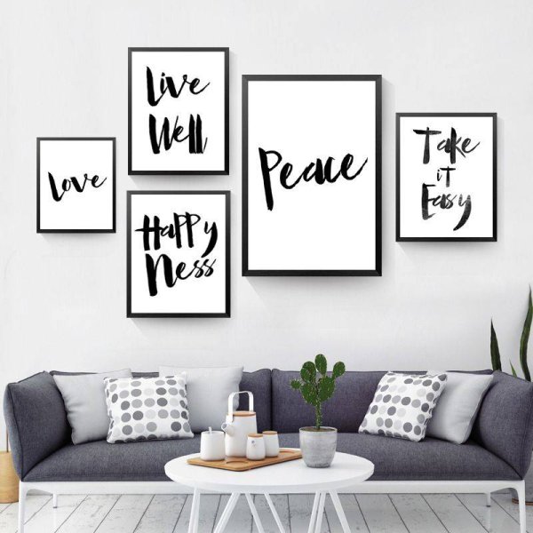 Постеры с надписями для интерьера