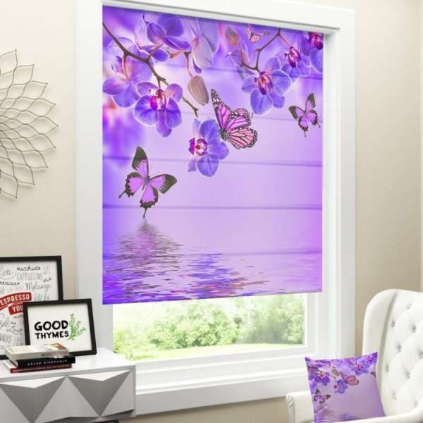 Рулонные шторы с цветами