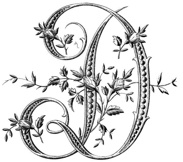 Расписная буква д