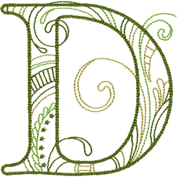 Красивая заглавная буква д