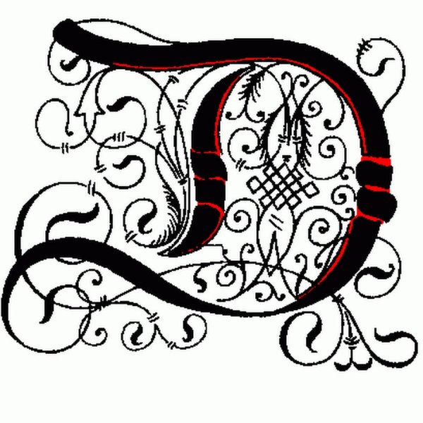 Буквица Готика каллиграфия