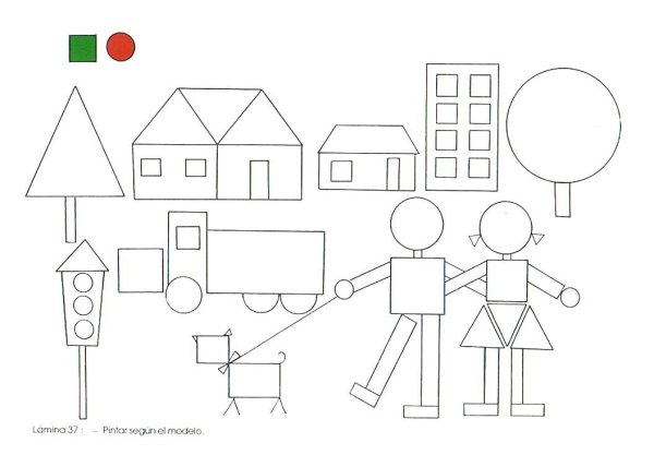 Рисование композиции из геометрических фигур