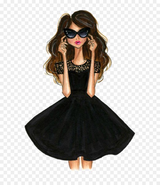 Модные нарисованные девушки