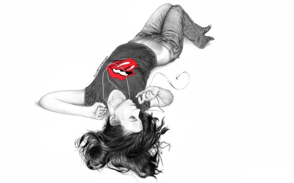 Красивая девушка рисунок