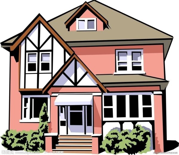 Дом Теремок сбоку вектор