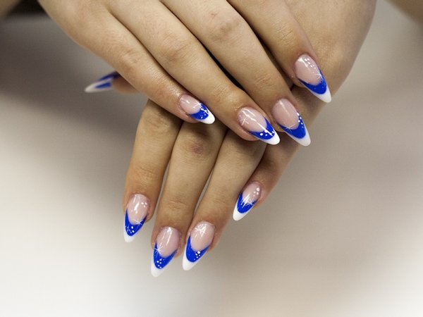 Двойной френч с блестками