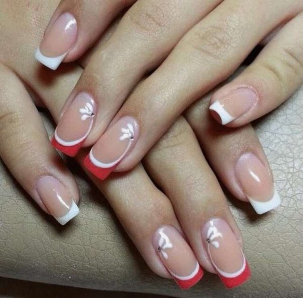 Маникюр гель лак двойной френч