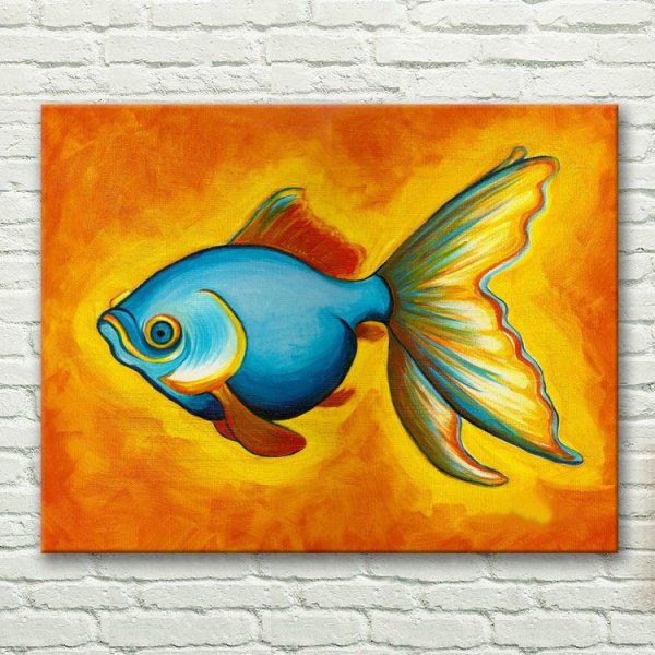 Рыбки красками для детей