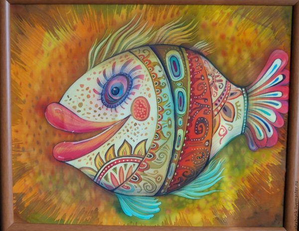 Декоративные рыбы батик
