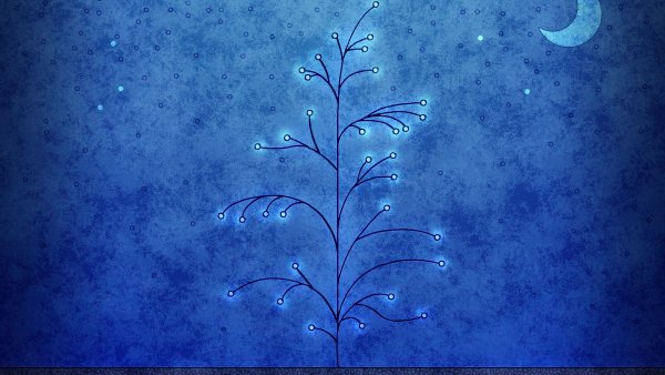 Иллюстрация на синем фоне