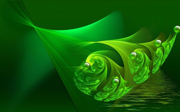 Рисунок на зеленом фоне