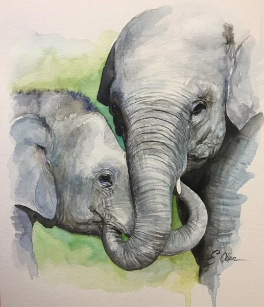 Слоны живопись