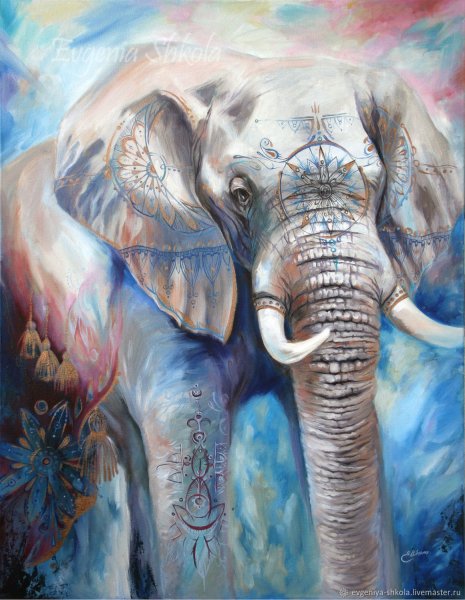 Разноцветные слоны