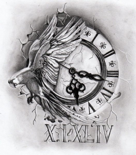 Эскизы татуировок для мужчин часы