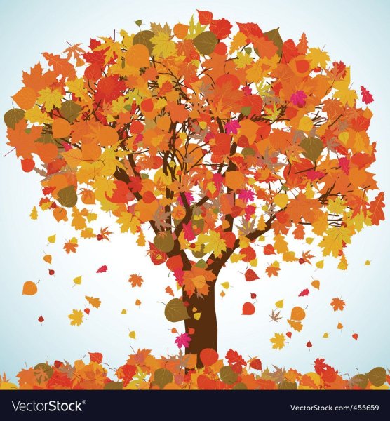 Красивое осеннее дерево для детей