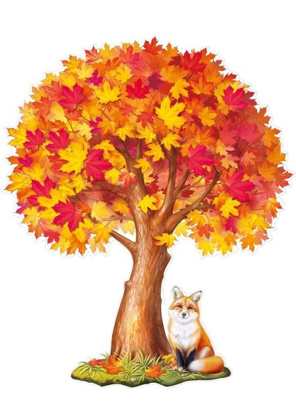 Осеннее дерево мультяшное