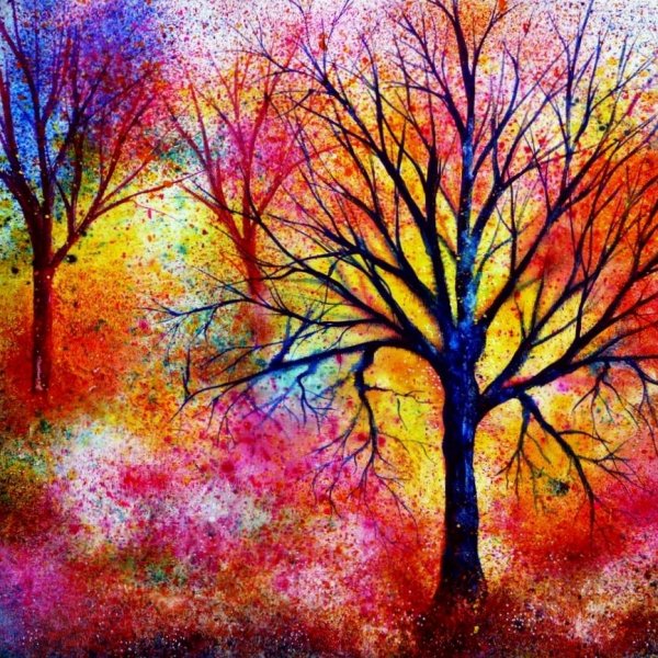 Осеннее дерево мультяшное