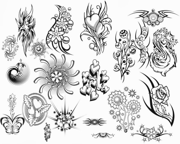 Бабочка тату эскиз