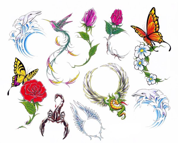 Клевер тату эскизы