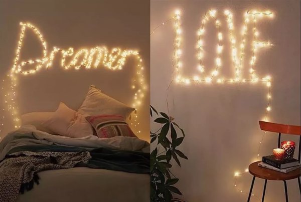 Сердце из гирлянды