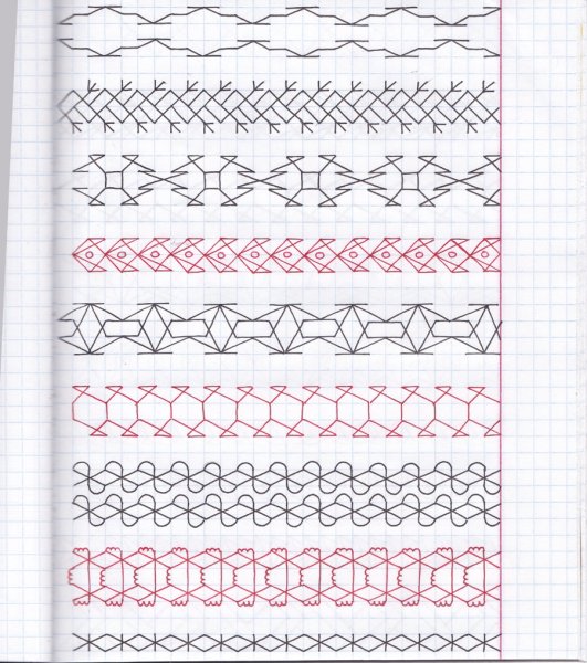 Узоры по клеткам тетради