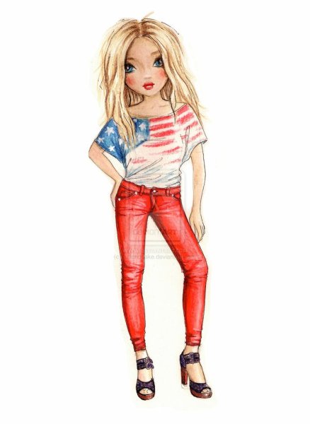 Нарисовать девушку в полный рост