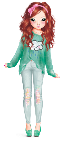 Красивые модные мультяшные девочки