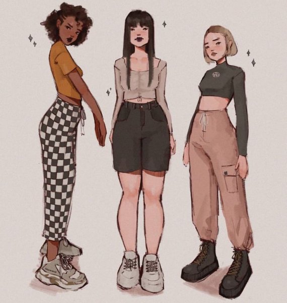 Рисунок девушки в половину роста