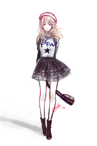 Модные иллюстрации девушек в полный рост